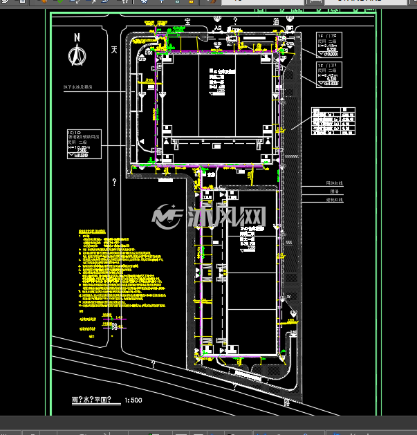 单跨框架结构设备房及坡道结构施工图 - 工农业建筑图纸 - 沐风网