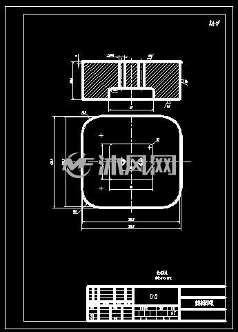 矩形端盖落料拉伸复合模 - 模具图纸 - 沐风网
