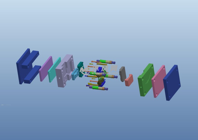 高端鼠标模具3d设计爆炸图