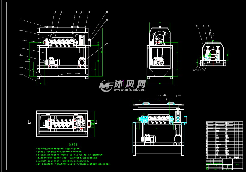 矫直机钢筋校直机图 - 机械加工图纸 - 沐风网
