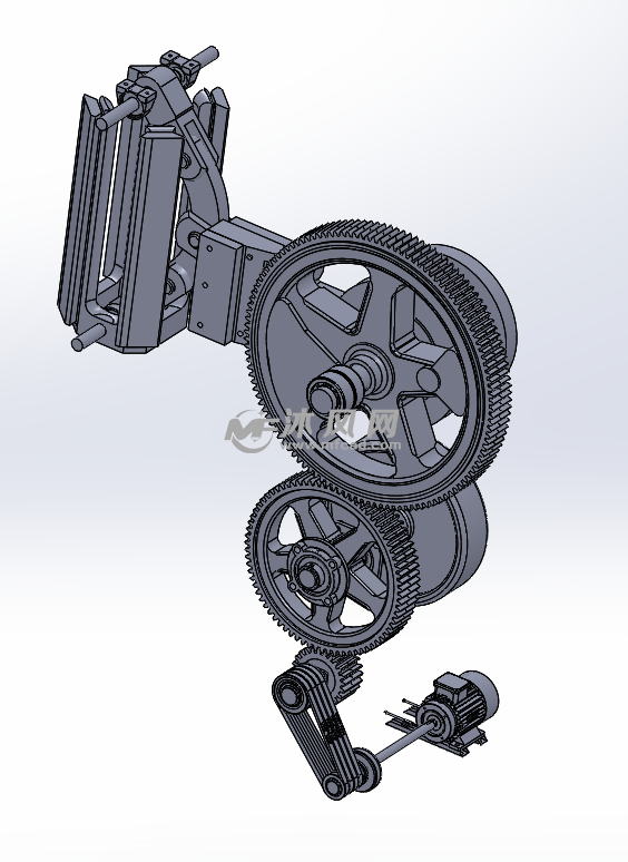 曲柄滑块连杆机构 - 传动件图纸 - 沐风网