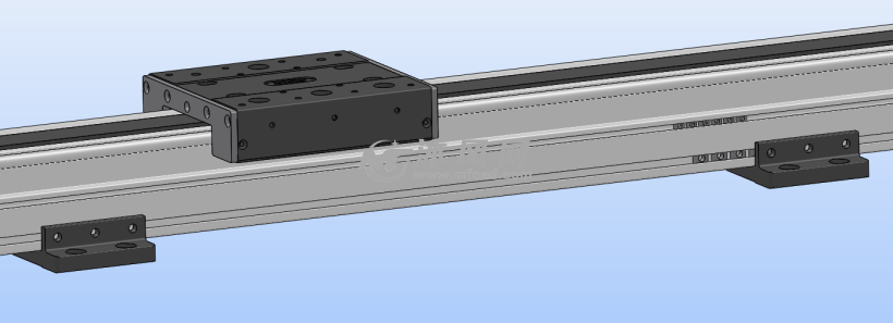 同步带直线模组三维
