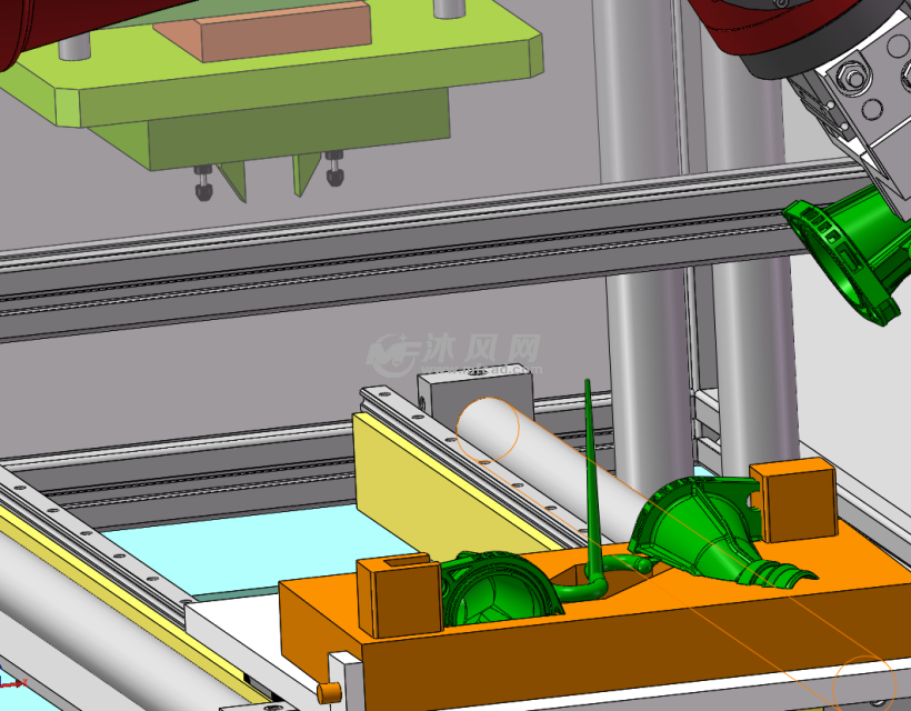 注塑机自动取料切水口打磨毛刺方案 - 模具相关设备图纸 - 沐风网