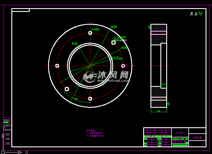 電機端蓋模具設計 - 設計方案圖紙 - 沐風網