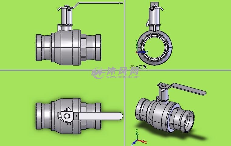 ba-481bba-481s-黄铜球阀模型三视图