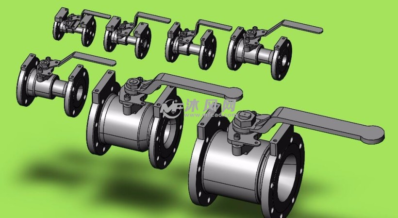 7种f9091系列-一体式标准端口法兰球阀装配图