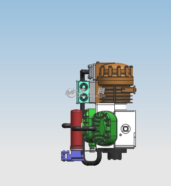 三缸真空泵主视图