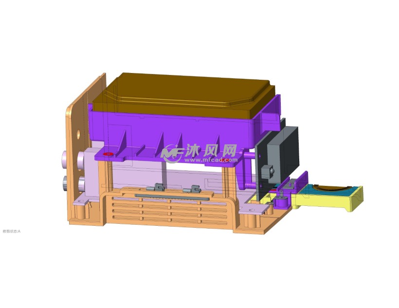 按键弹出式硬盘播放器结构设计图