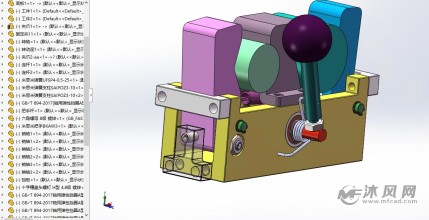 手摇连杆自锁夹紧机构
