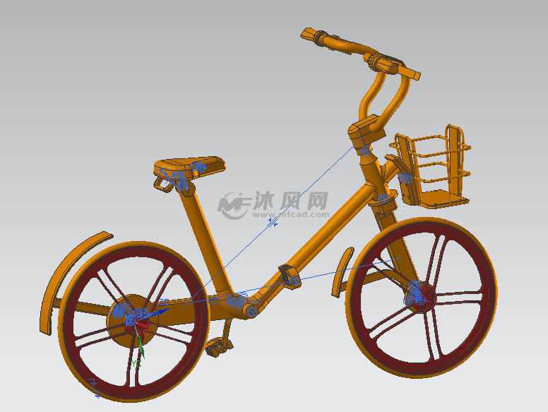 ug自行车模型设计 - 非机动车及附件图纸 - 沐风网