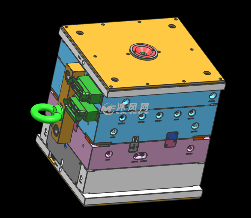 汽车加油口包胶模具