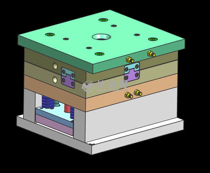 两点小透镜产品模具 - 注塑模图纸 - 沐风网