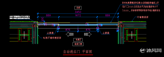 自动感应门平面图设计