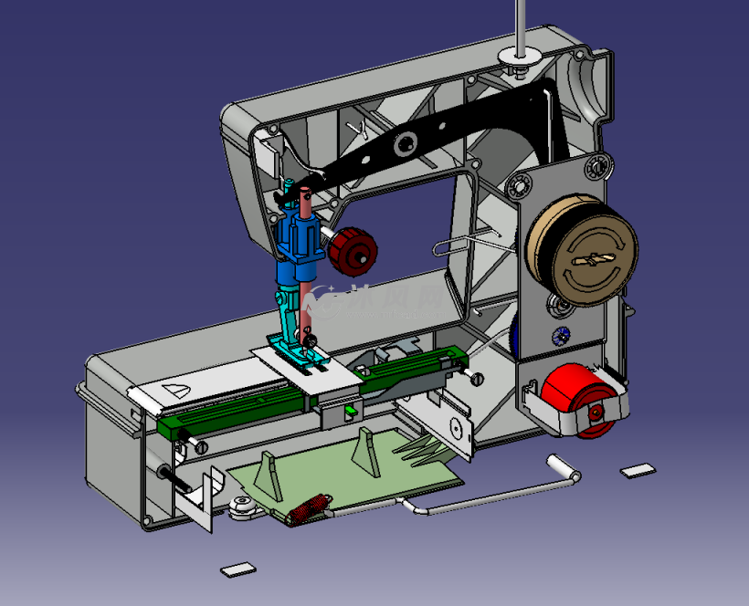 缝纫机侧面主结构