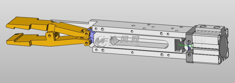 一款夹持排线的加长型夹爪