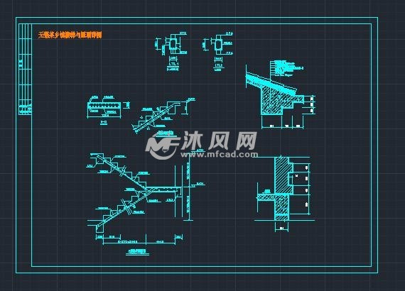 无锡某乡镇楼梯与屋顶详图