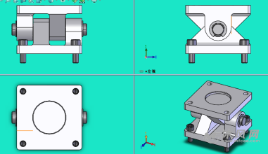 dams   耳环式支架三视图