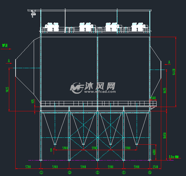 除尘器立面图