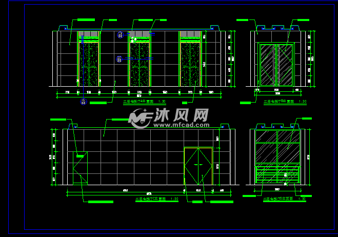 電梯間平立面施工圖