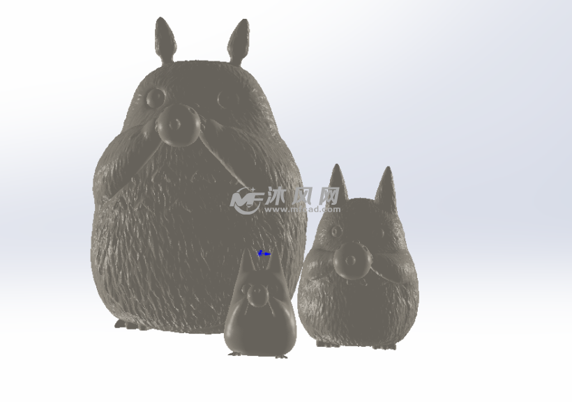 龙猫3d图正视图