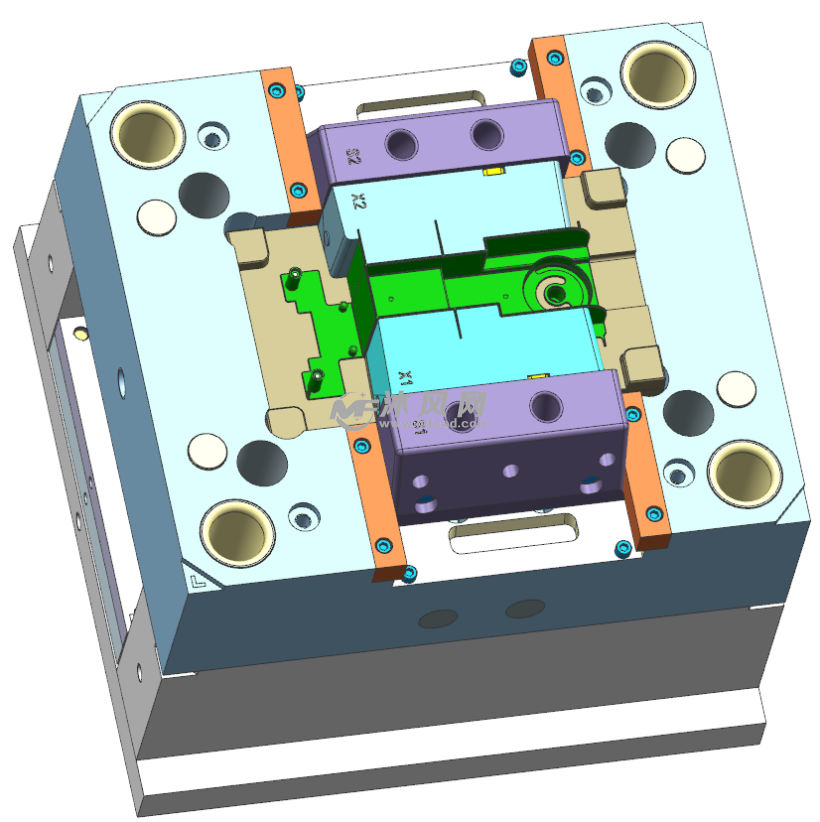 玩具车中间结构板模具