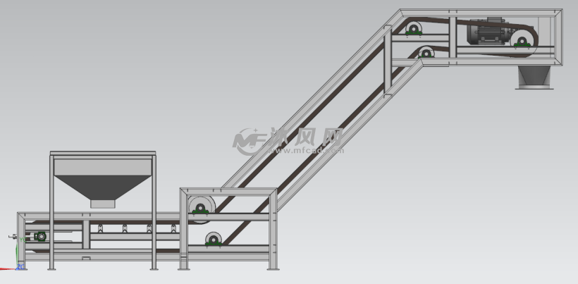 自动上料传送带传送设备 - 输送和提升设备图纸 - 沐风网