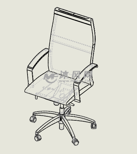 升降办公椅模型设计图