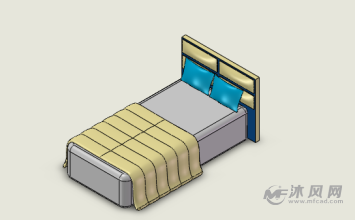 双人床模型三维图