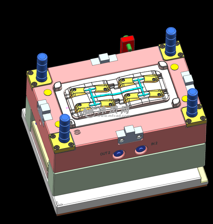 模具后模排位设计图