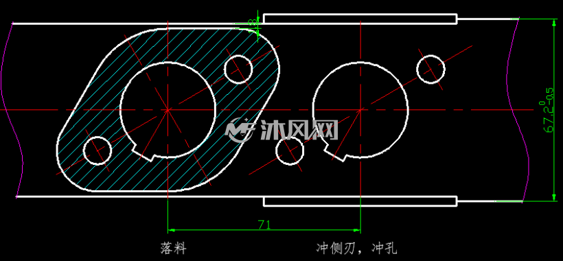 级进模 排样图