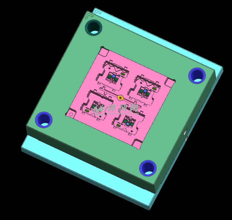 插座接线板模具三维设计