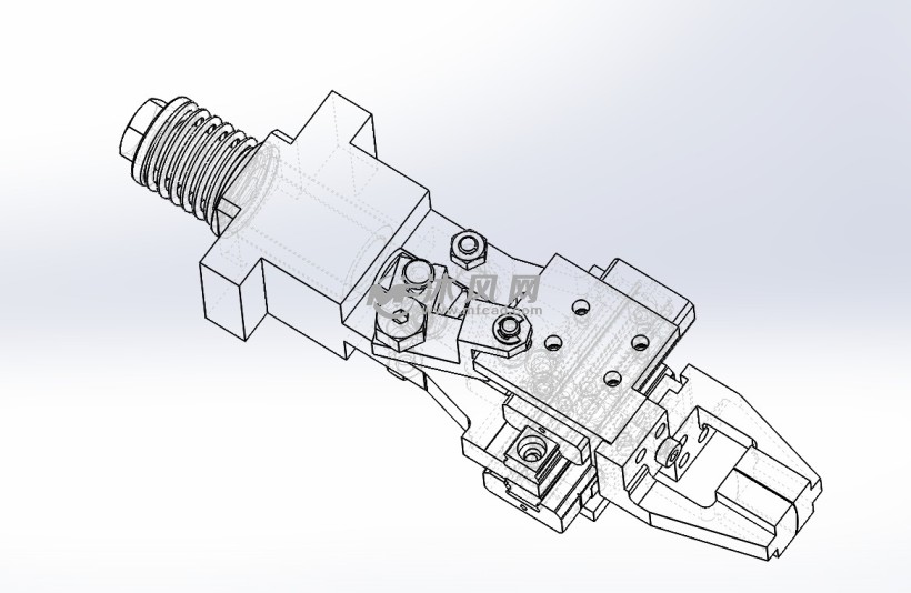 微型常闭卡爪 - 机器人模型图纸 - 沐风网