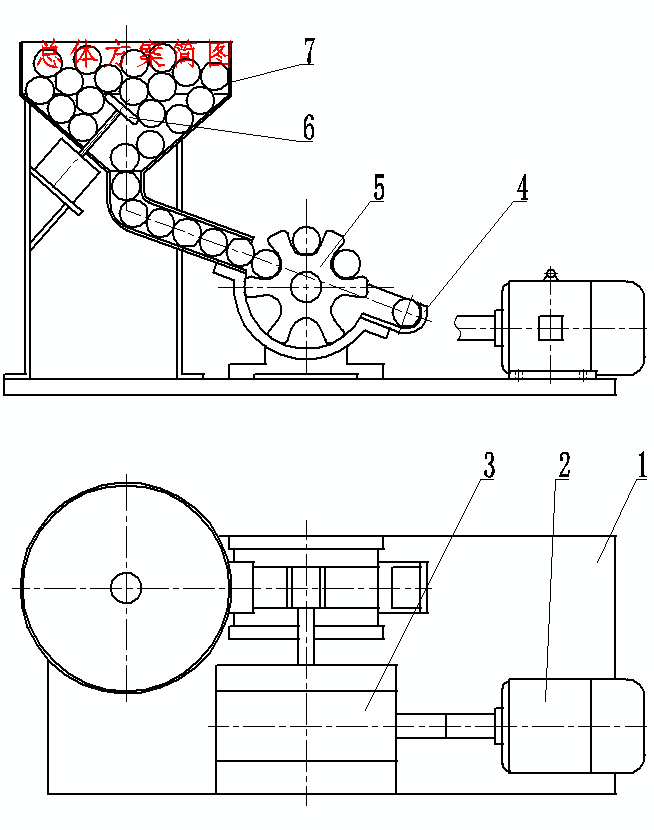 鼓轮式隔料器的上料装置设计