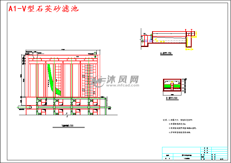 v型滤池结构图图片