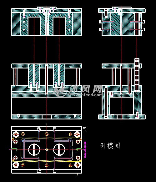 笔筒架注塑模具设计