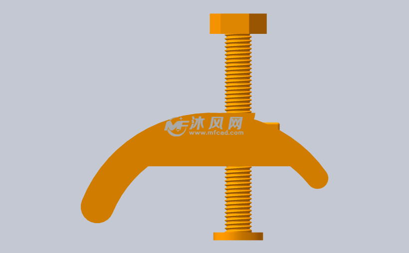 自调式弓形压板 - 零部件模型图纸 - 沐风网