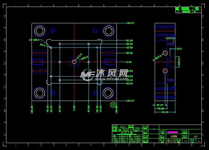 连接器4pin胶芯成型塑胶模具 - 注塑模图纸 - 沐风网