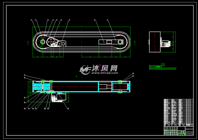 旋轉鑽機伸縮式履帶行走裝置 - 工程機械/建築機械圖紙 - 沐風網