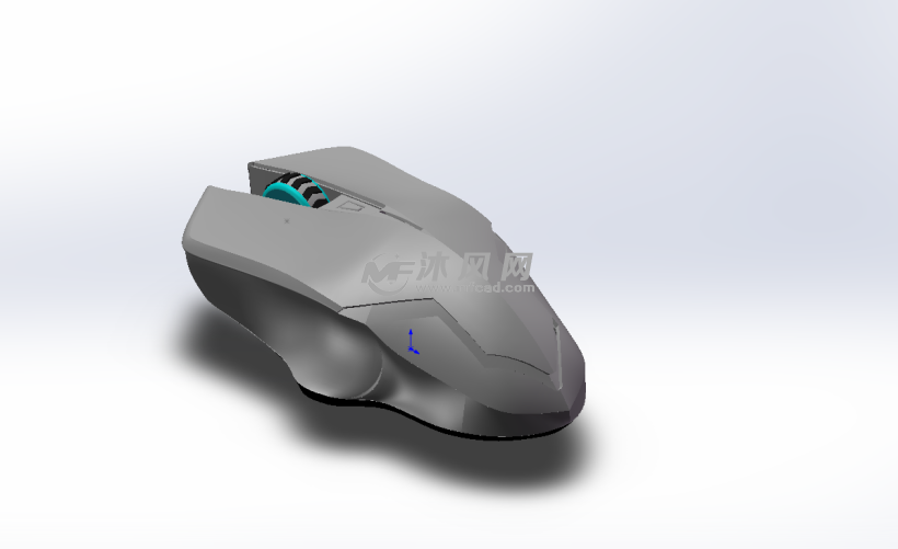 游戏鼠标模型侧视图