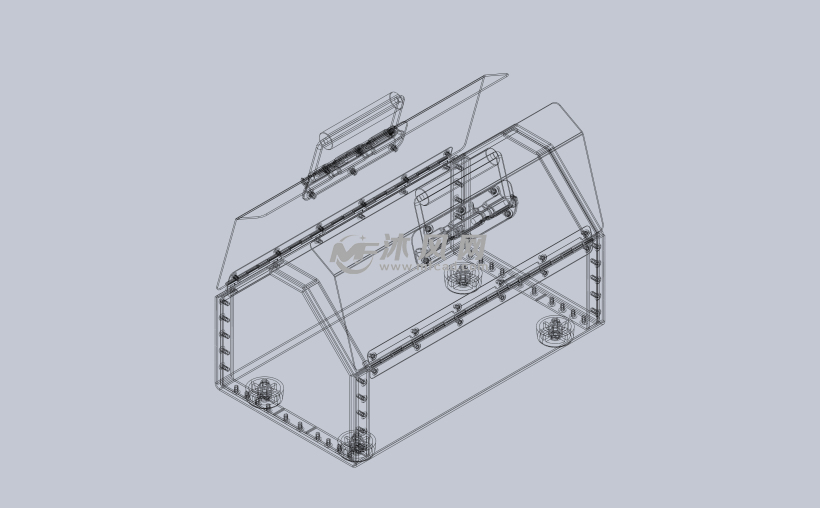 钣金工具箱设计模型图 - 工位器具图纸 - 沐风网