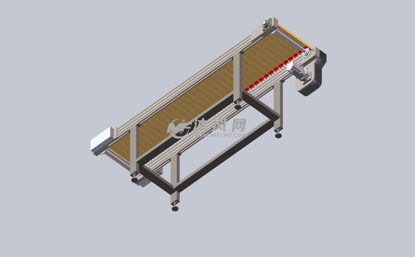 链板输送带三维