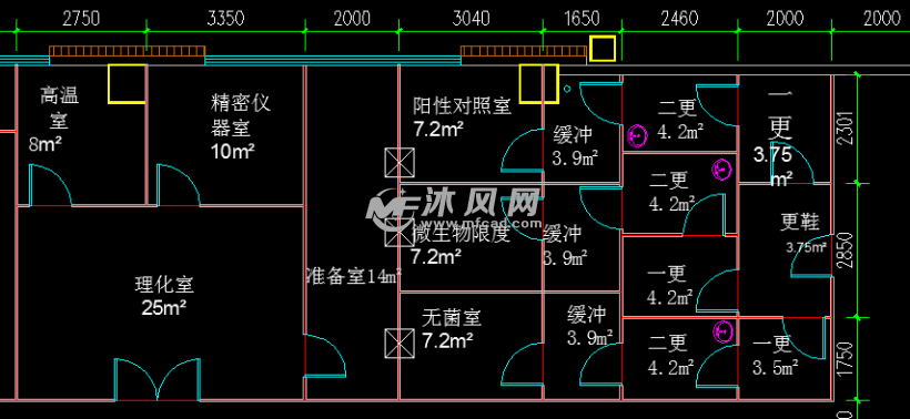 某无菌医疗器械企业生产车间工艺平面图