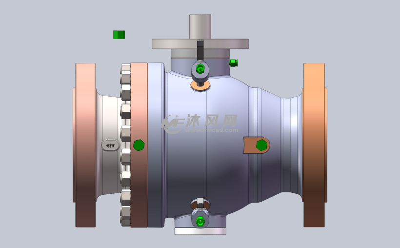 10寸 600磅 两片式铸钢固定球阀