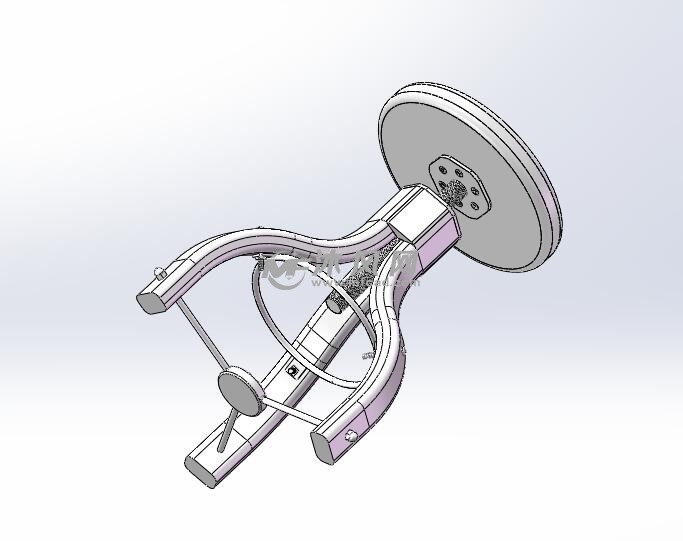 三腿圆凳模型左视图