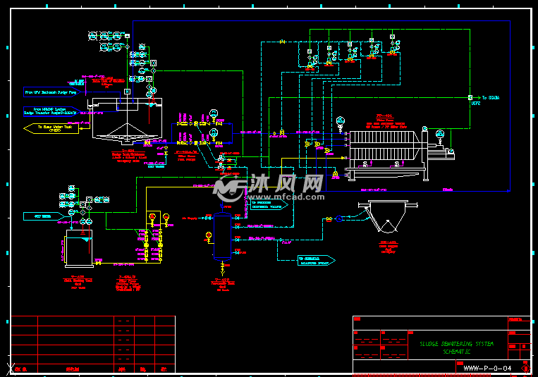 英文版电子厂污水处理工程pid工艺流程图