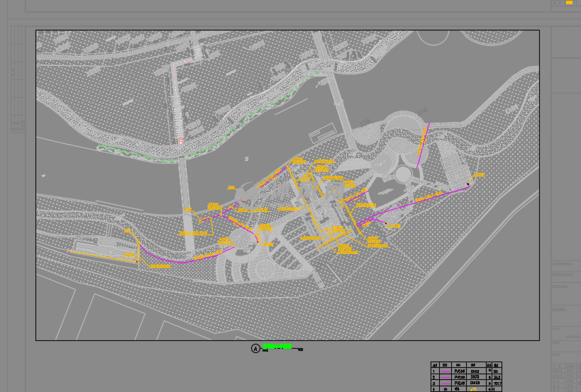 景观排水平面图