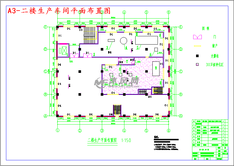 a3-二楼生产车间平面布置图