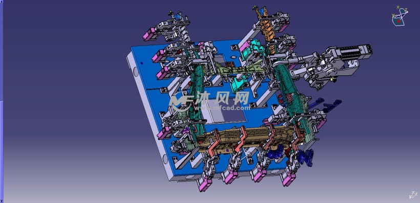 汽车后地板骨架焊接夹具