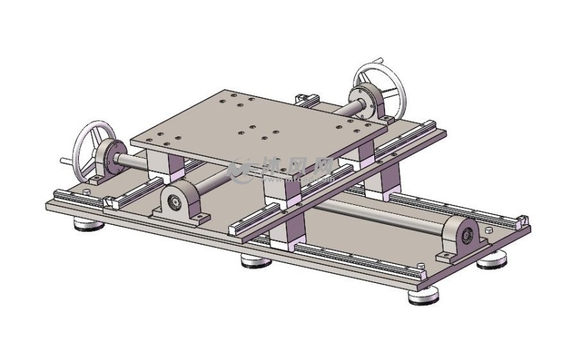 手动xy十字滑台模型