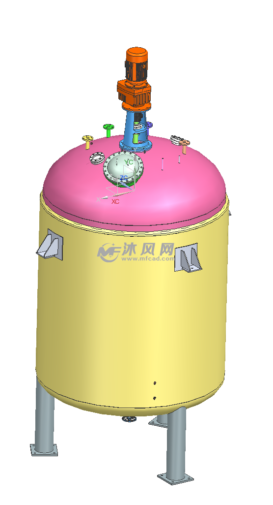 20立方米 304不锈钢夹套反应釜 - 反应压力容器图纸 - 沐风网
